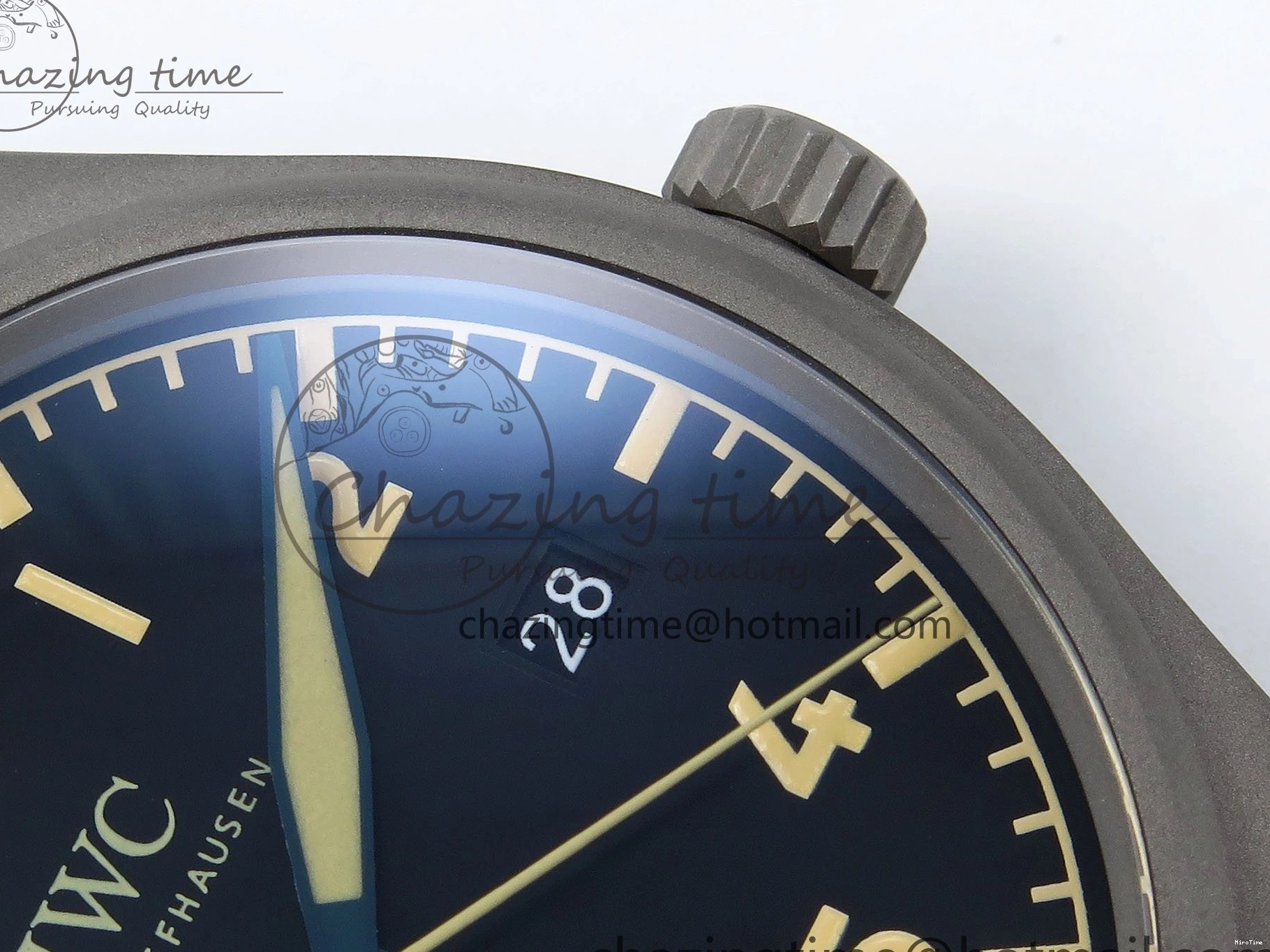 MIROTIME 1224 Pilot Mark XVIII Titanium BLSF 1:1 Best Edition Black Dial on Brown Leather Strap MIYOTA Popular 7020